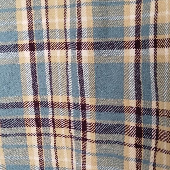 Ably Filium Activated Flannel Shirt Plaid Long Sleeve Blue Green Purple XL - Picture 3 of 10